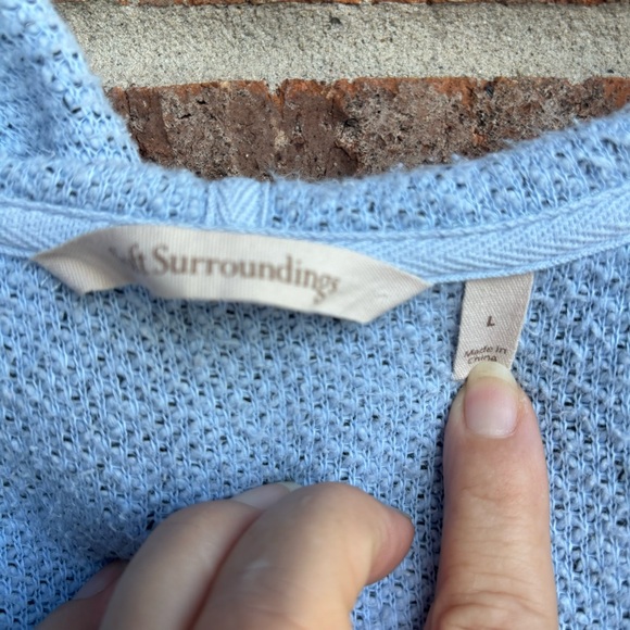 Soft Surroundings Cozumel Snap Henley Pullover Hoodie Terry half sleeve - Picture 2 of 7